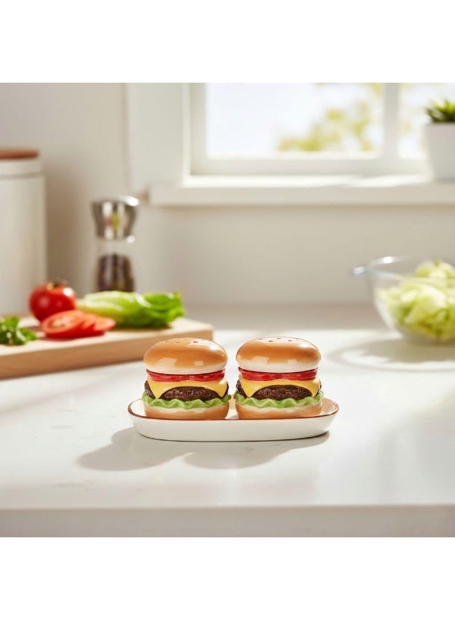 طقم ملاحة وفلفل بورسلين عصري مع حامل أنيق من 3 قطع، مثالي للمطبخ المصري وعرض أنيق على طاولة الطعام - Image 2